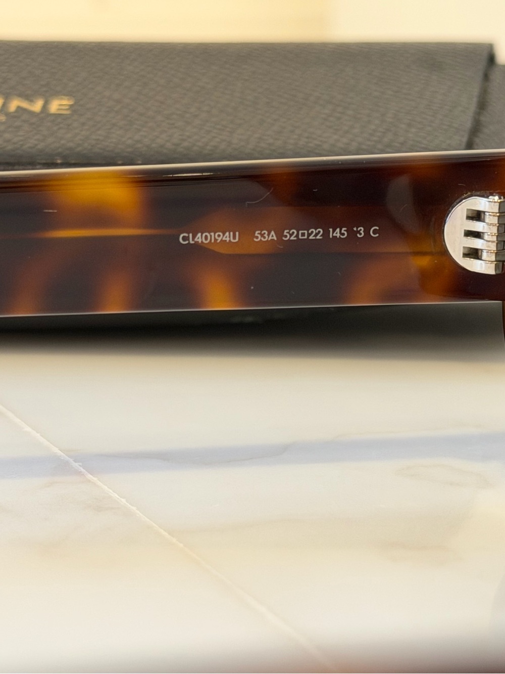 Celine Triomphe CL40194U in tortoise blonde/grey lenses - Picture 6 of 7